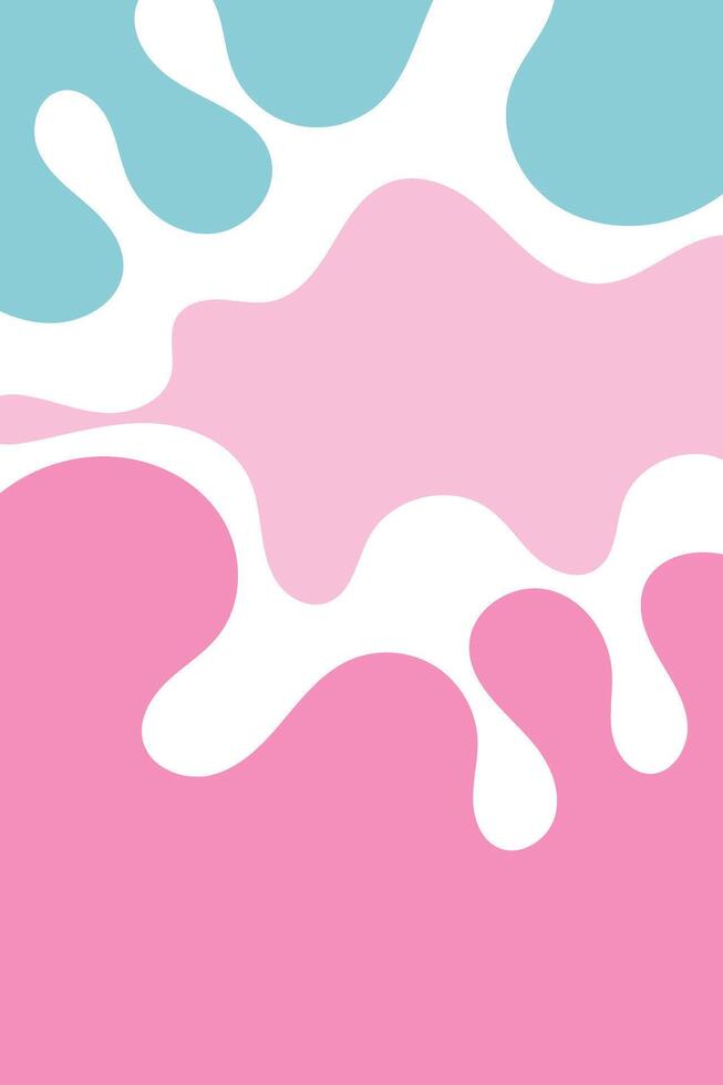 A minimalist abstract design featuring organic, flowing shapes in soft pastel colors, including muted green, pink, and beige. The shapes have a fluid, smooth texture, creating a calming and modern vector