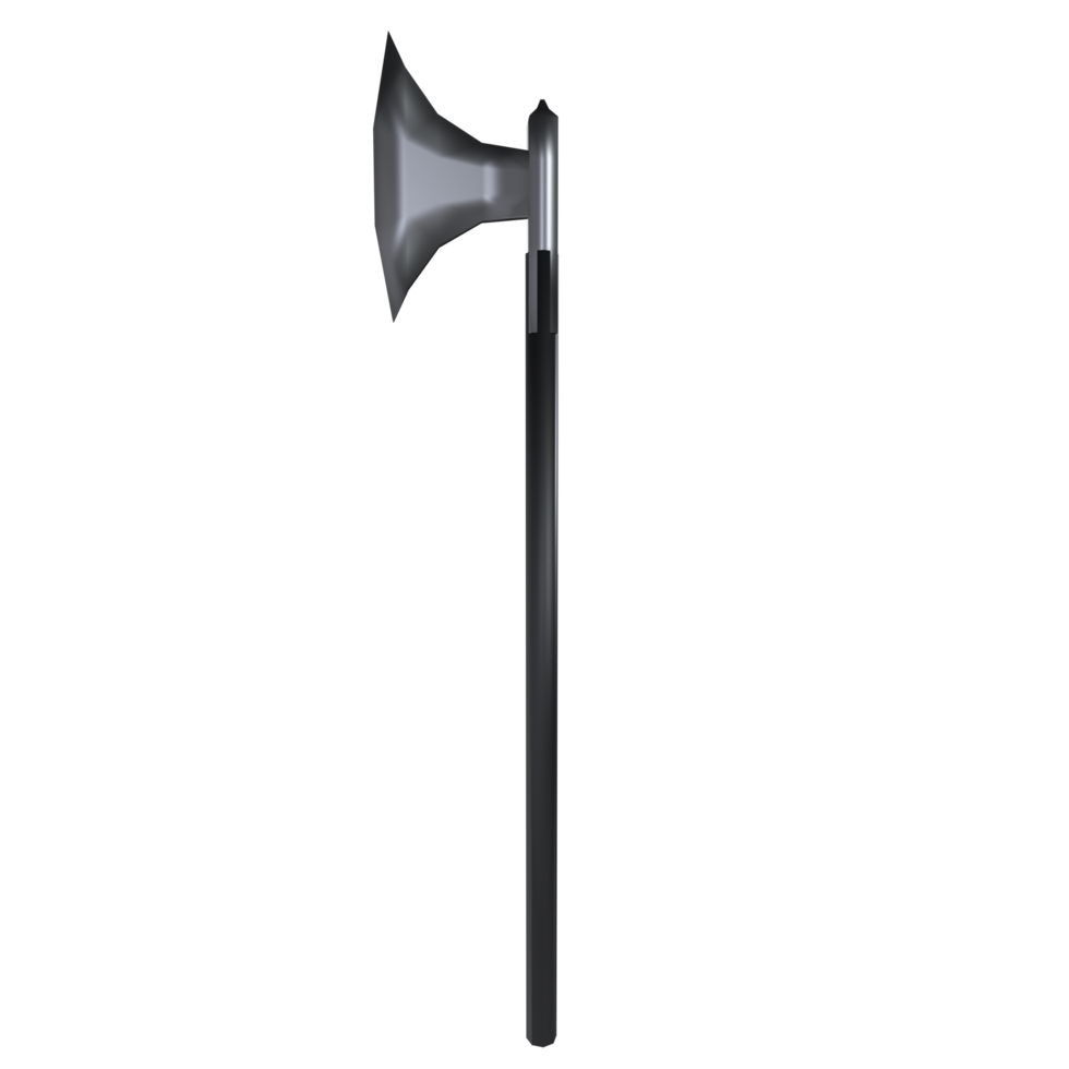 Unique design of a modern axe with a sleek handle and cutting edge png