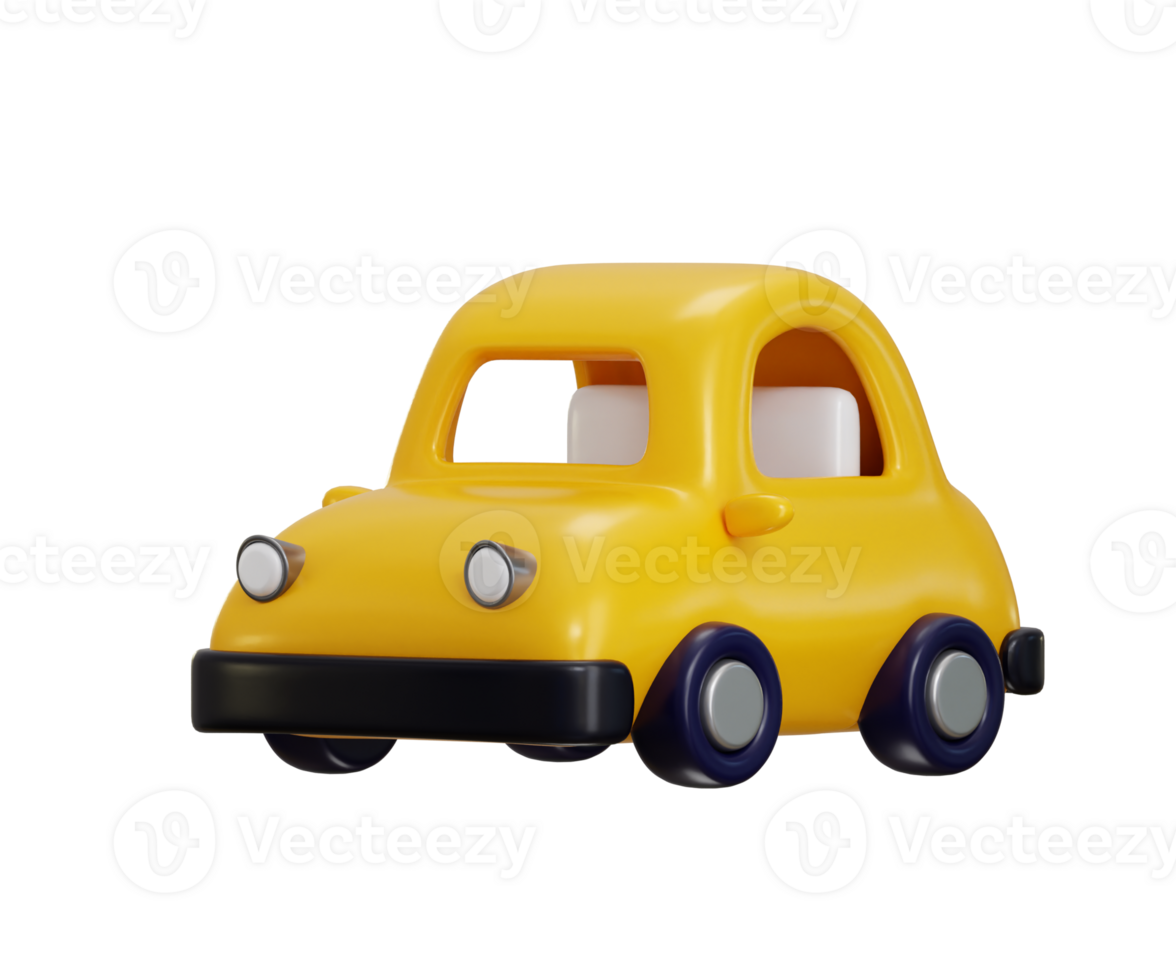3D taxi car icon concept of city car service icon illustration png