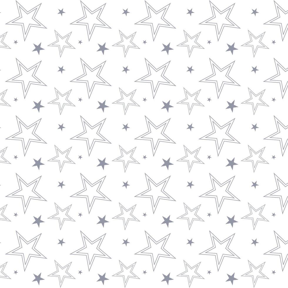 Smooth color star snowflakes pattern vector