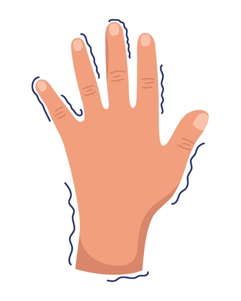 parkinson hand shaking isolated illustration vector
