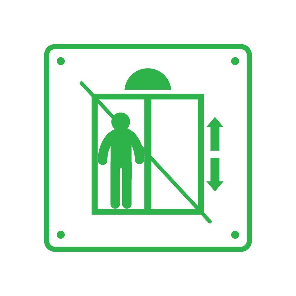 earthquake icon signal of do not use the elevator vector