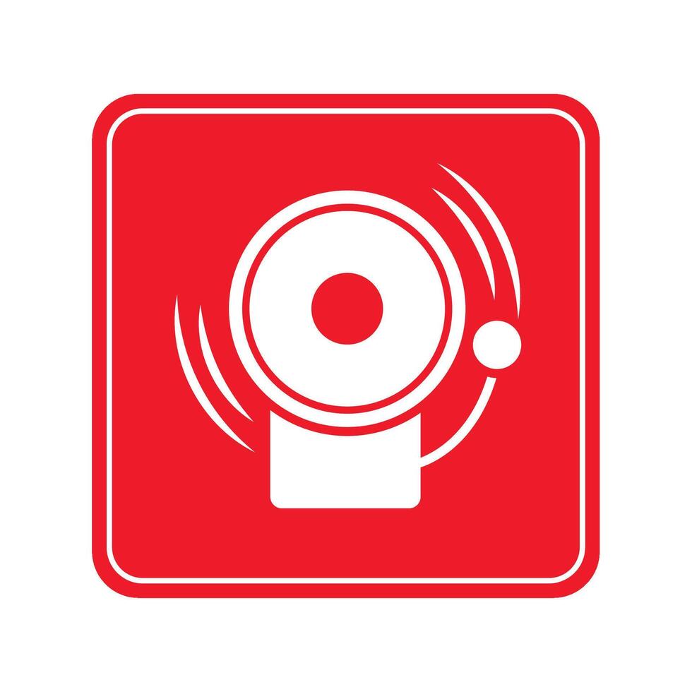 emergency signal of alarm icon vector