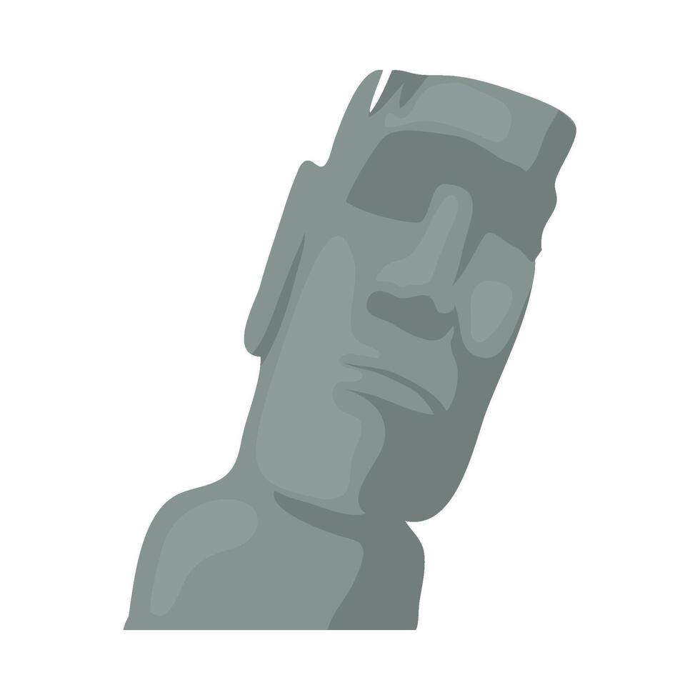 chilean moai statue design vector
