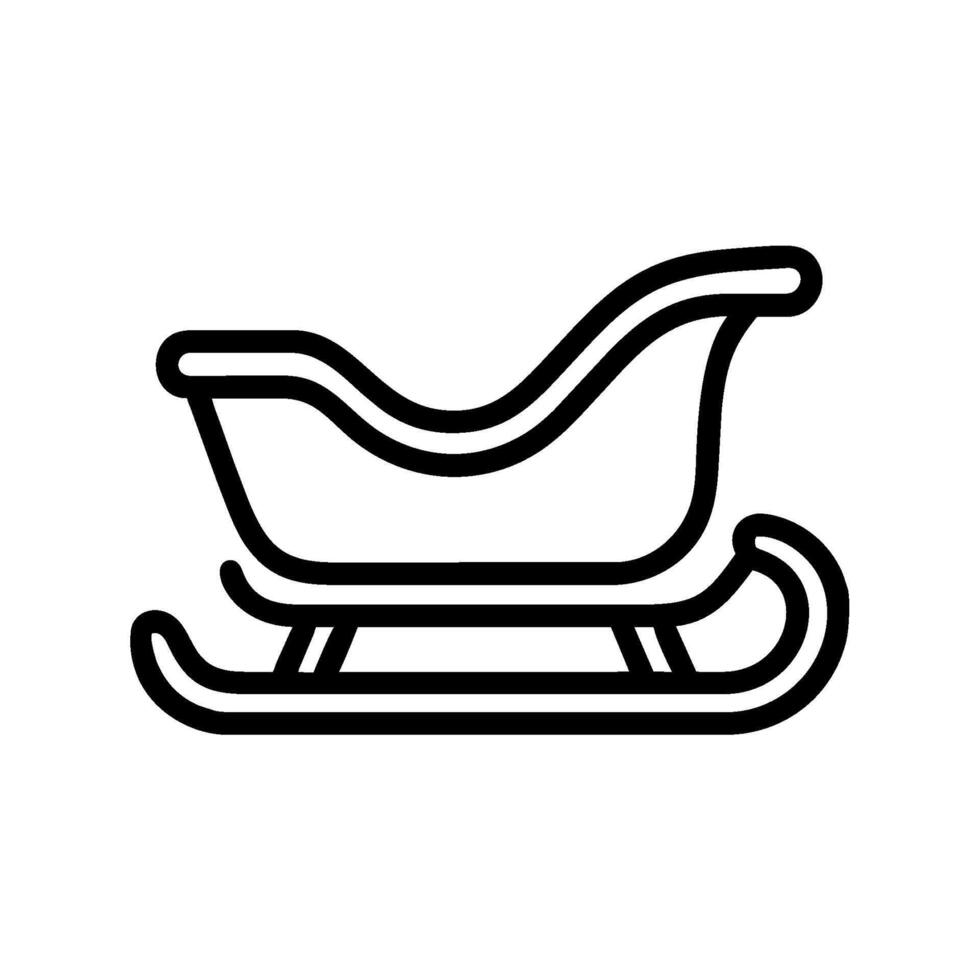santa sleigh icon illustration vector