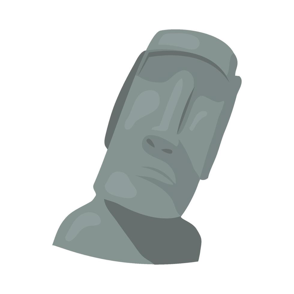 moai face statue illustration vector