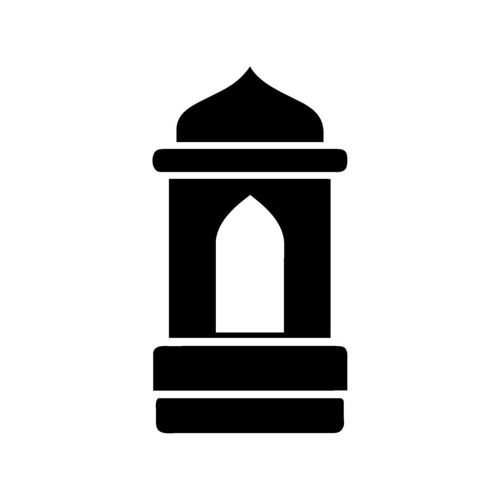 muslim lamp icon vector