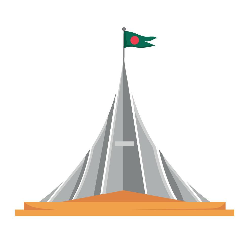 bangladesh smriti soudho landmark isolated vector