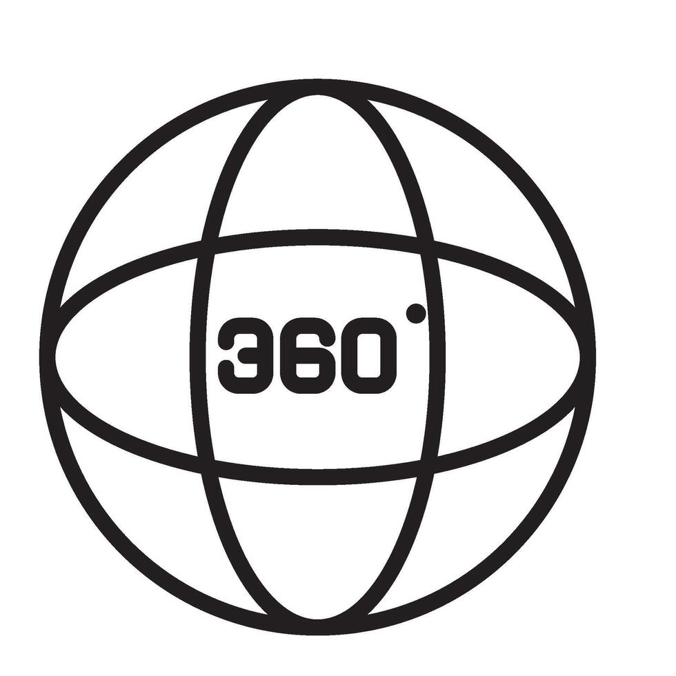 virtual reality view 360 isolated vector