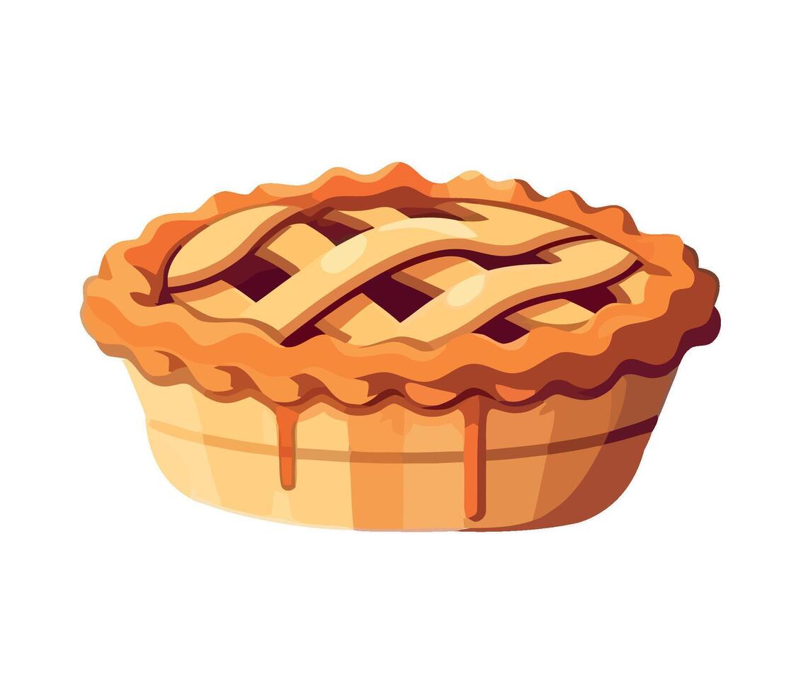 Baked pastry sweet pie icon design vector