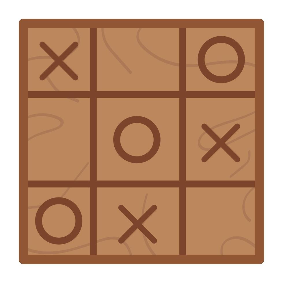 wooden toy tick tack toe vector