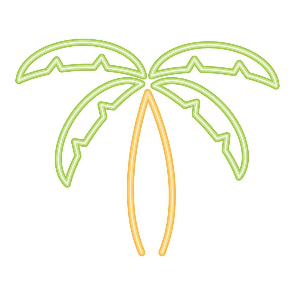 neon palm sign vector