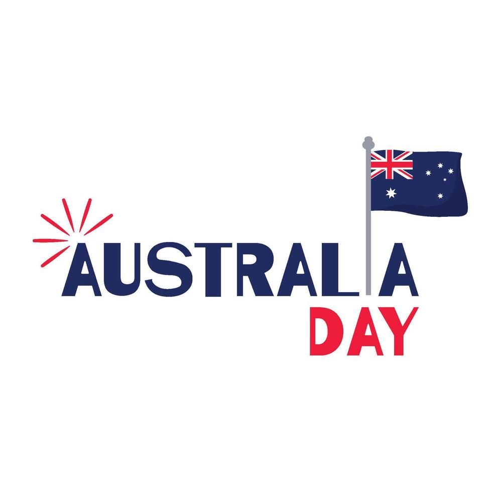 australia day and flag isolated vector