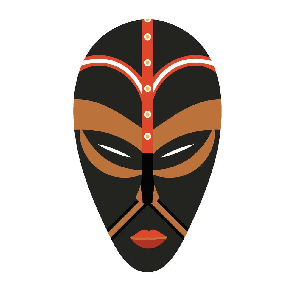 nigerian mask of black color illustration vector