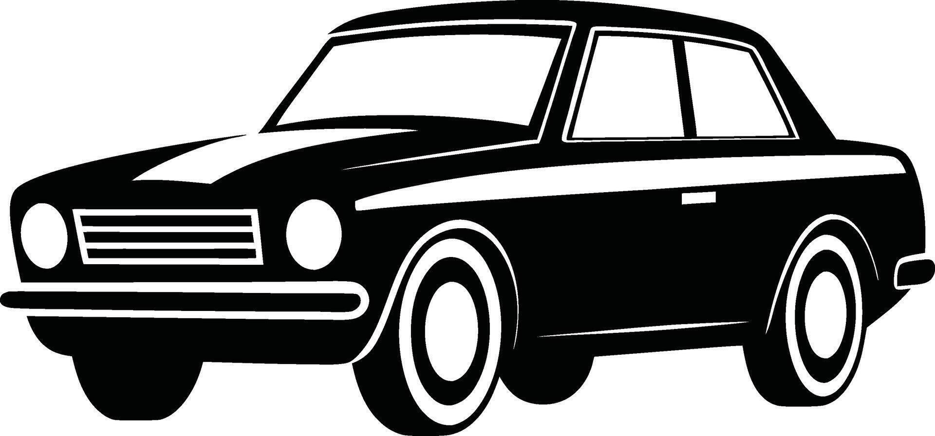 Streamlined Car Silhouette vector
