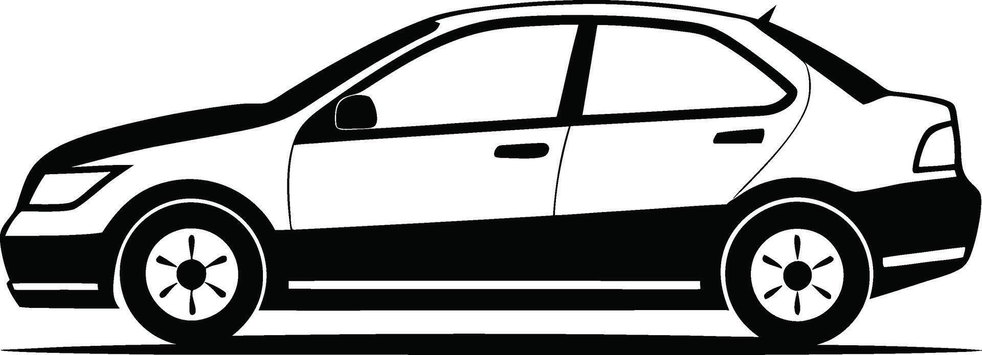 Bold Car Silhouette vector