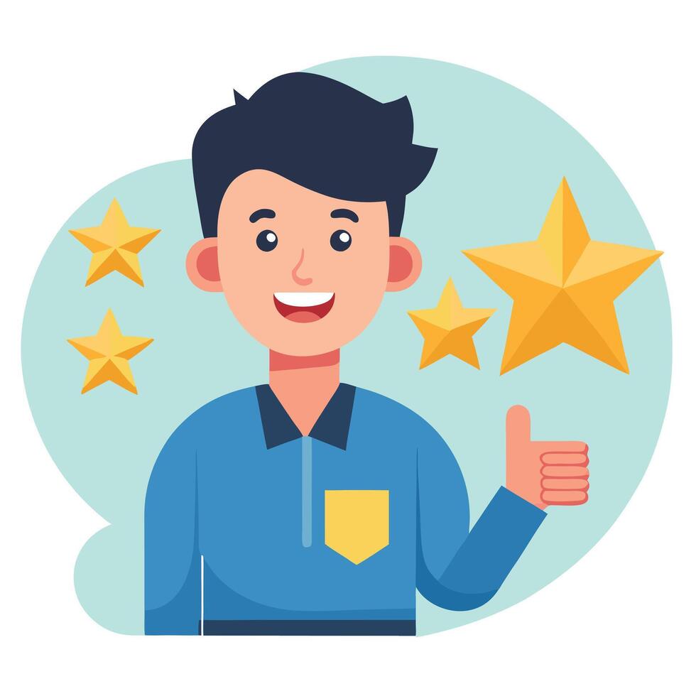 Customer Loyalty and Positive Reviews vector