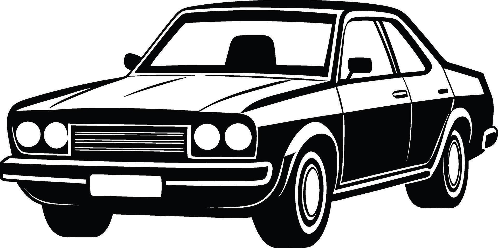 Elegant Car Side View vector