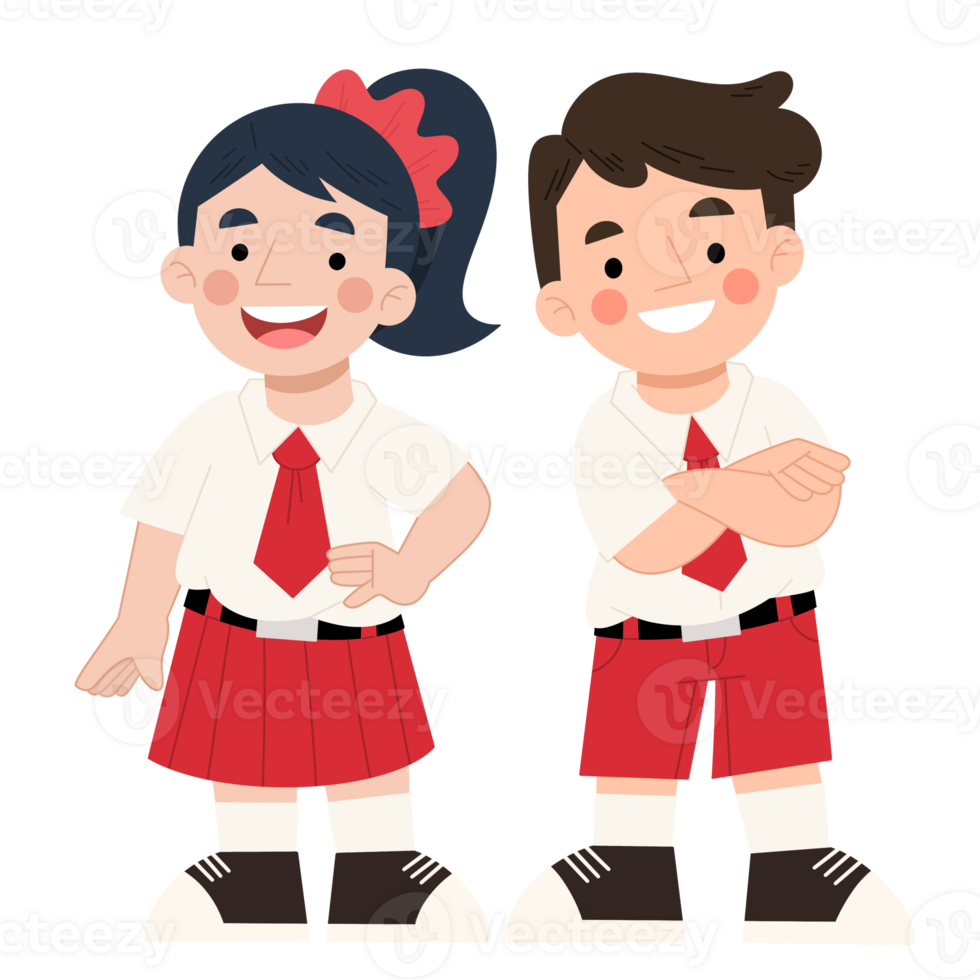 illustration of school children happily studying png