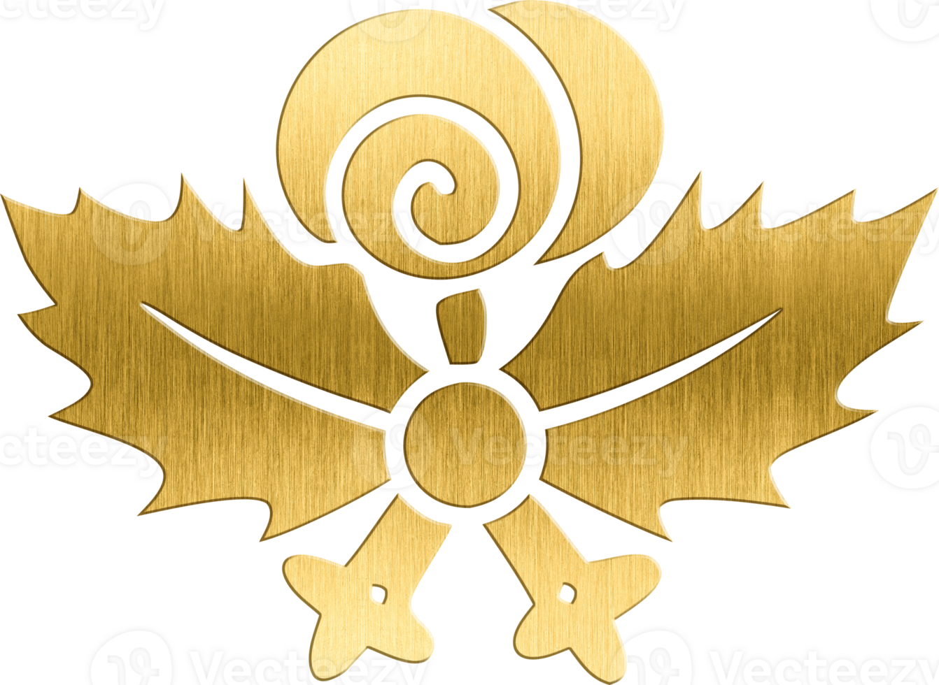Golden Holly and Bell Decoration Classic Festive Icon for Christmas Cards, Holiday Invitations, and Seasonal Branding Adds a Traditional and Luxurious Element to Holiday png