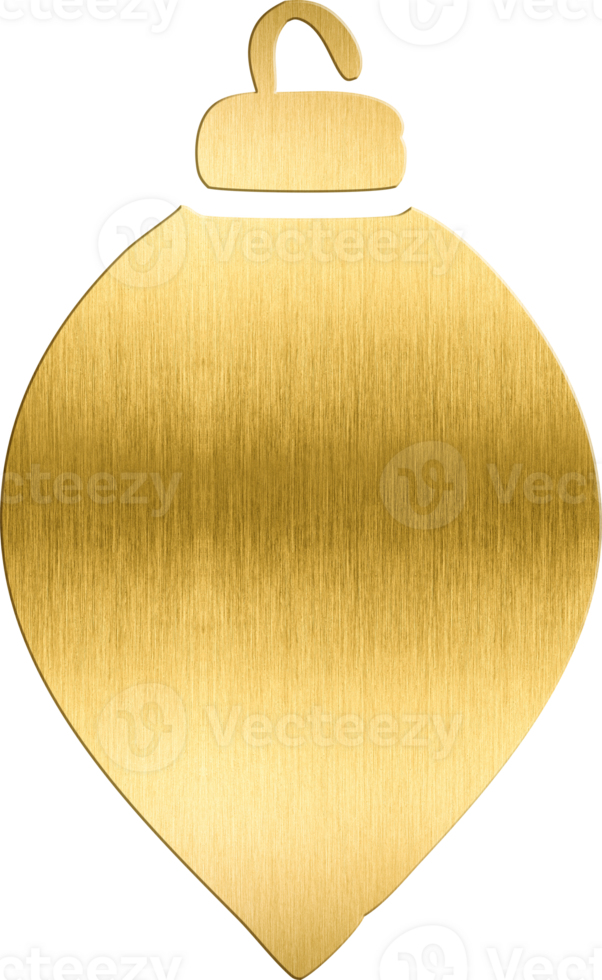 Golden Christmas Bauble Ornament Classic Holiday Icon for Festive Decorations, Greeting Cards, and Seasonal Branding Ideal for Adding a Traditional and Elegant Element png