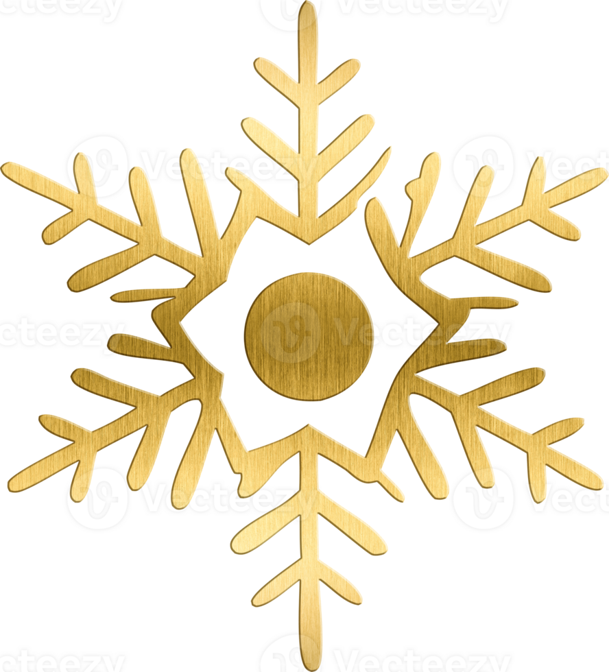 Golden Snowflake Icon with Minimalist Design Elegant Winter Element for Christmas Cards, Holiday Branding, and Seasonal Projects Perfect for Adding a Simple and Luxurious png