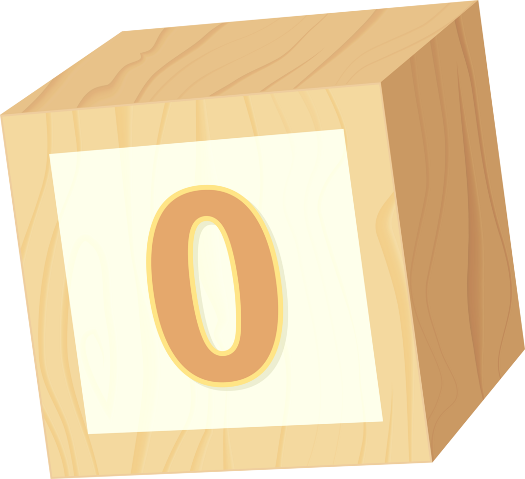 Number 0, Toy wood baby block alphabet png