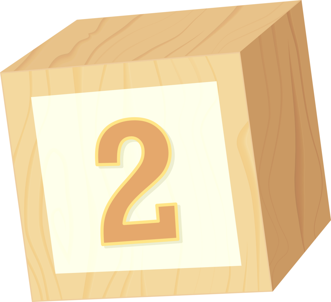 Number 2, Toy wood baby block alphabet png