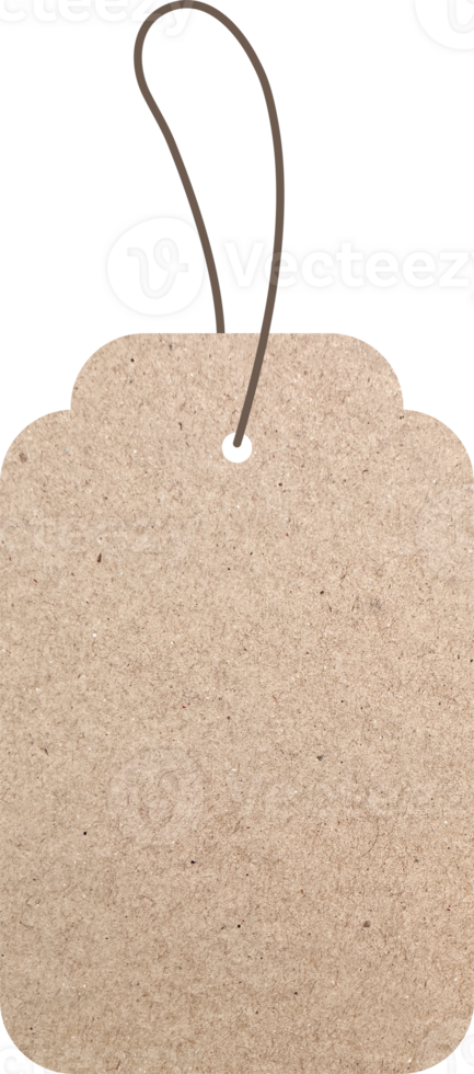 Brown Textured Craft Paper Tag png