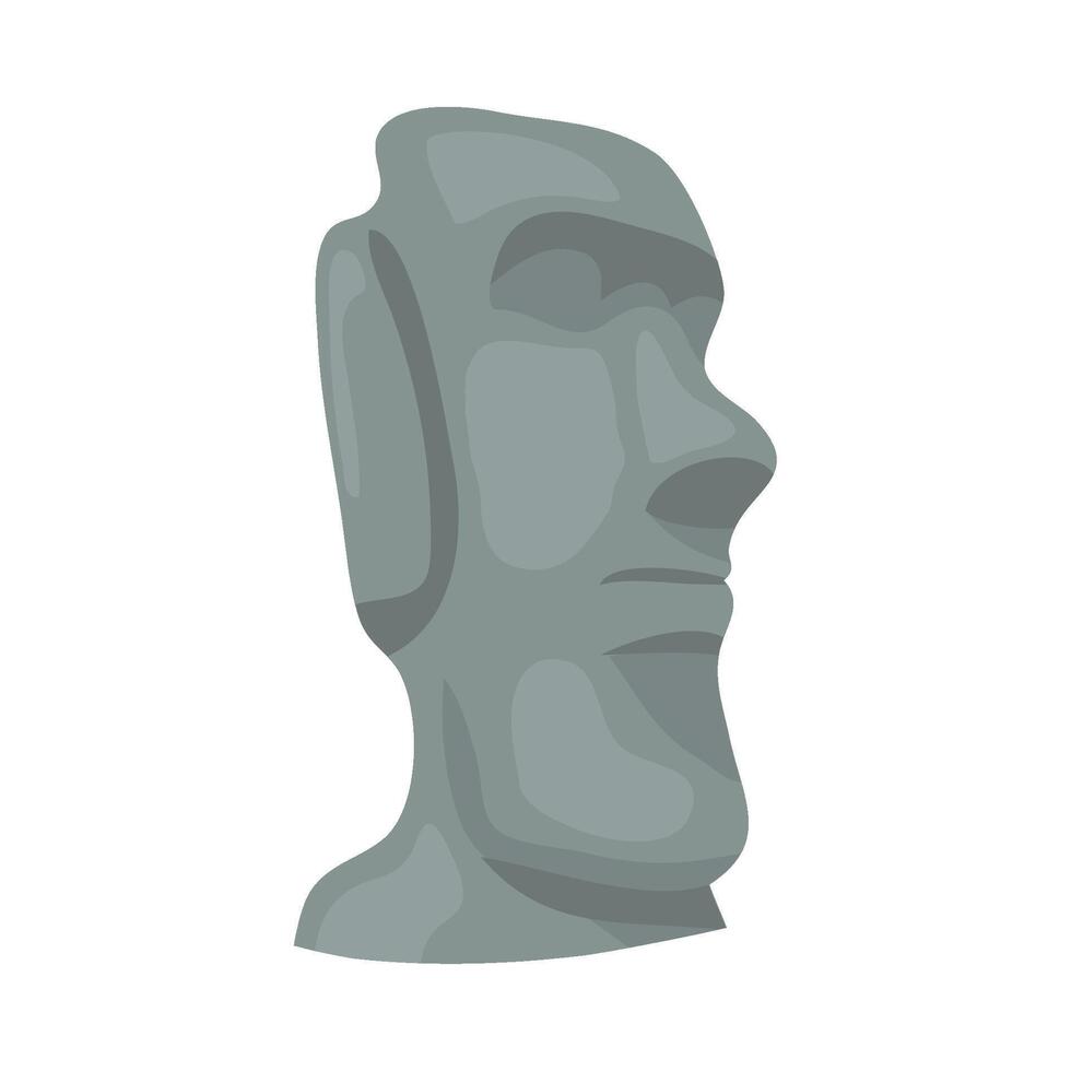 moai face statue icon vector