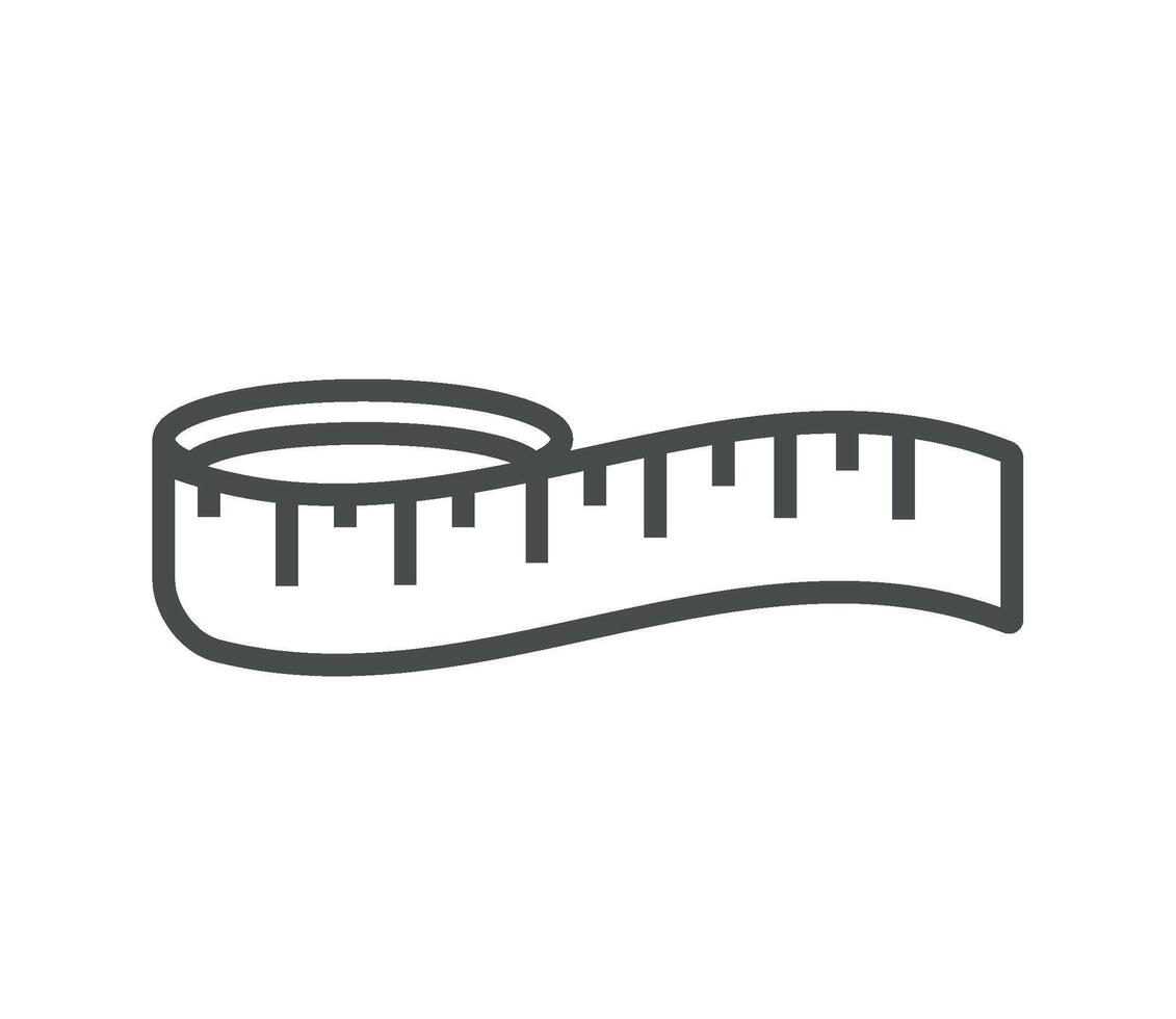 measure tape icon vector