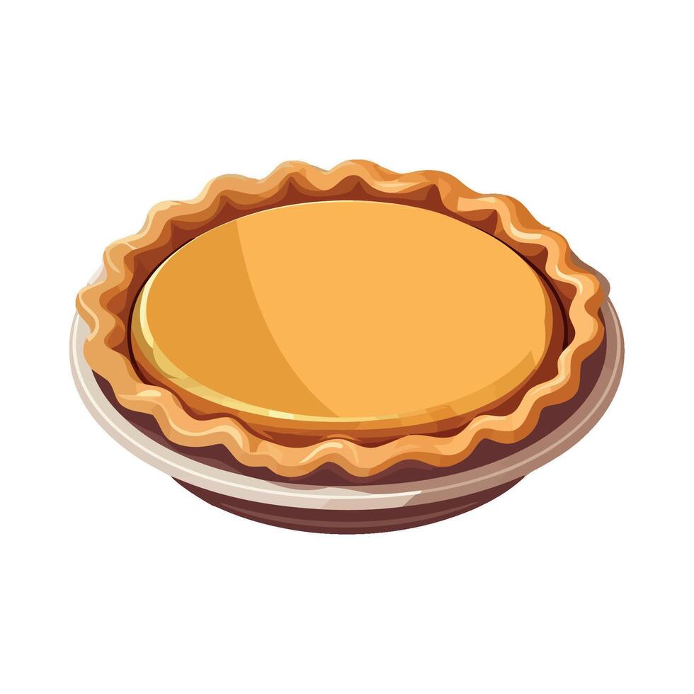 Gourmet tart appetizer on crockery plate vector