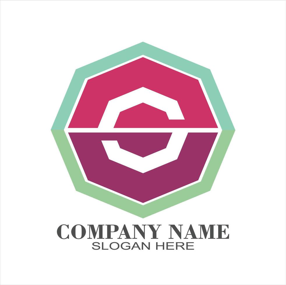 company logo s initial icon with creative illustration vector