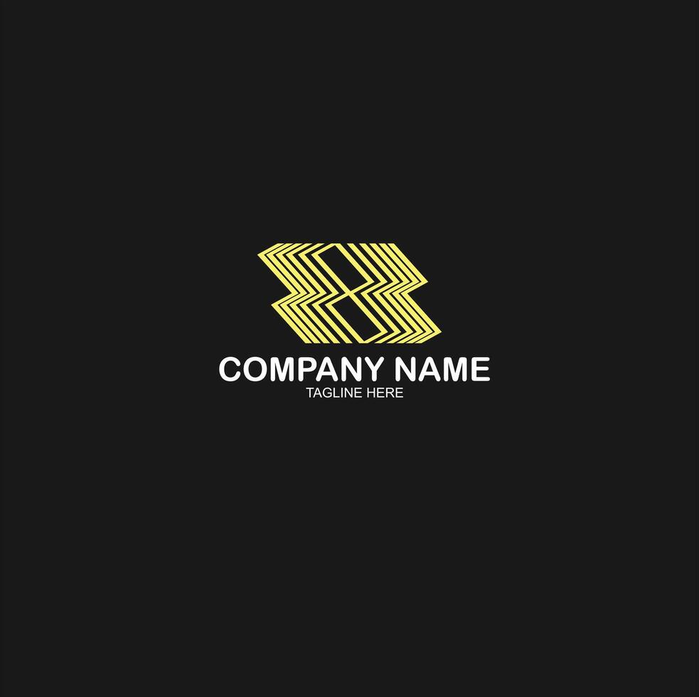 company logo 8 initial icon with creative illustration vector