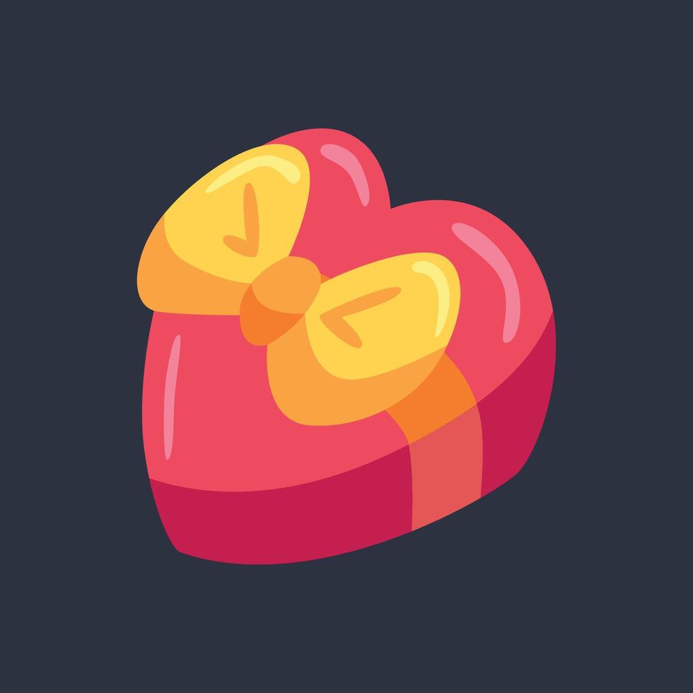 love shape package in flat design. vector