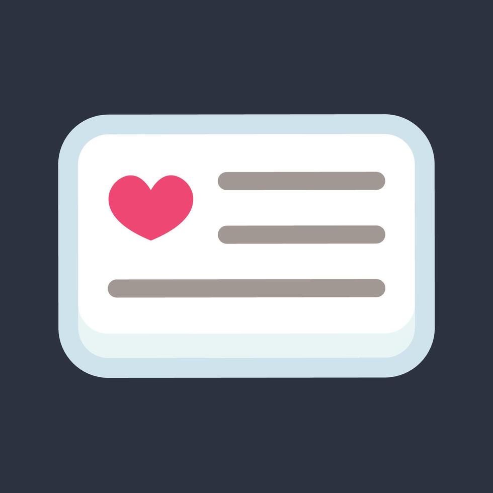 love id member in flat design. vector