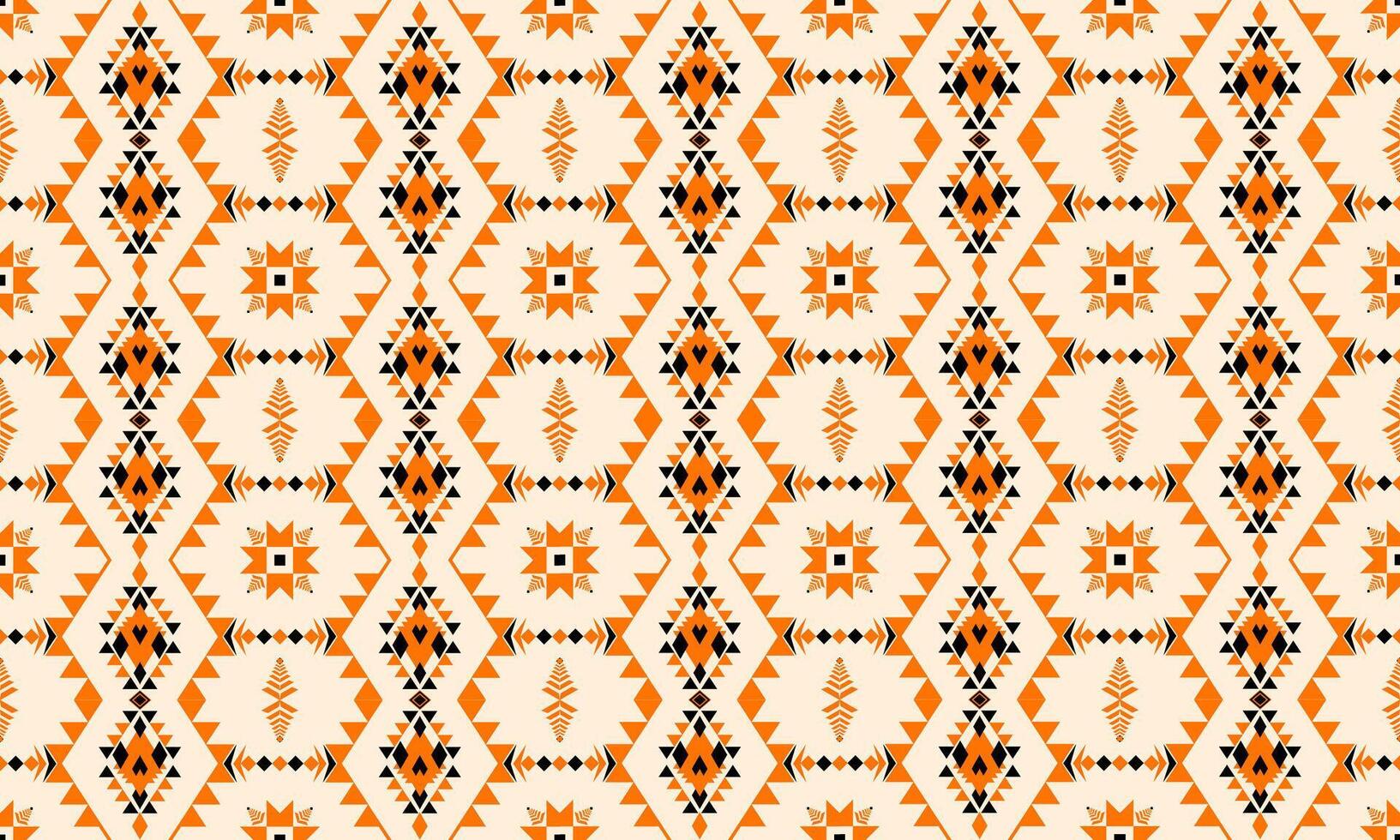 Seamless pattern of ikat, ethnic, geometric shape, ornate, aztec, motif, tribal, boho, ethnic, native repetation for fabric and textile or carpet. Traditional paint tiled pattern. vector