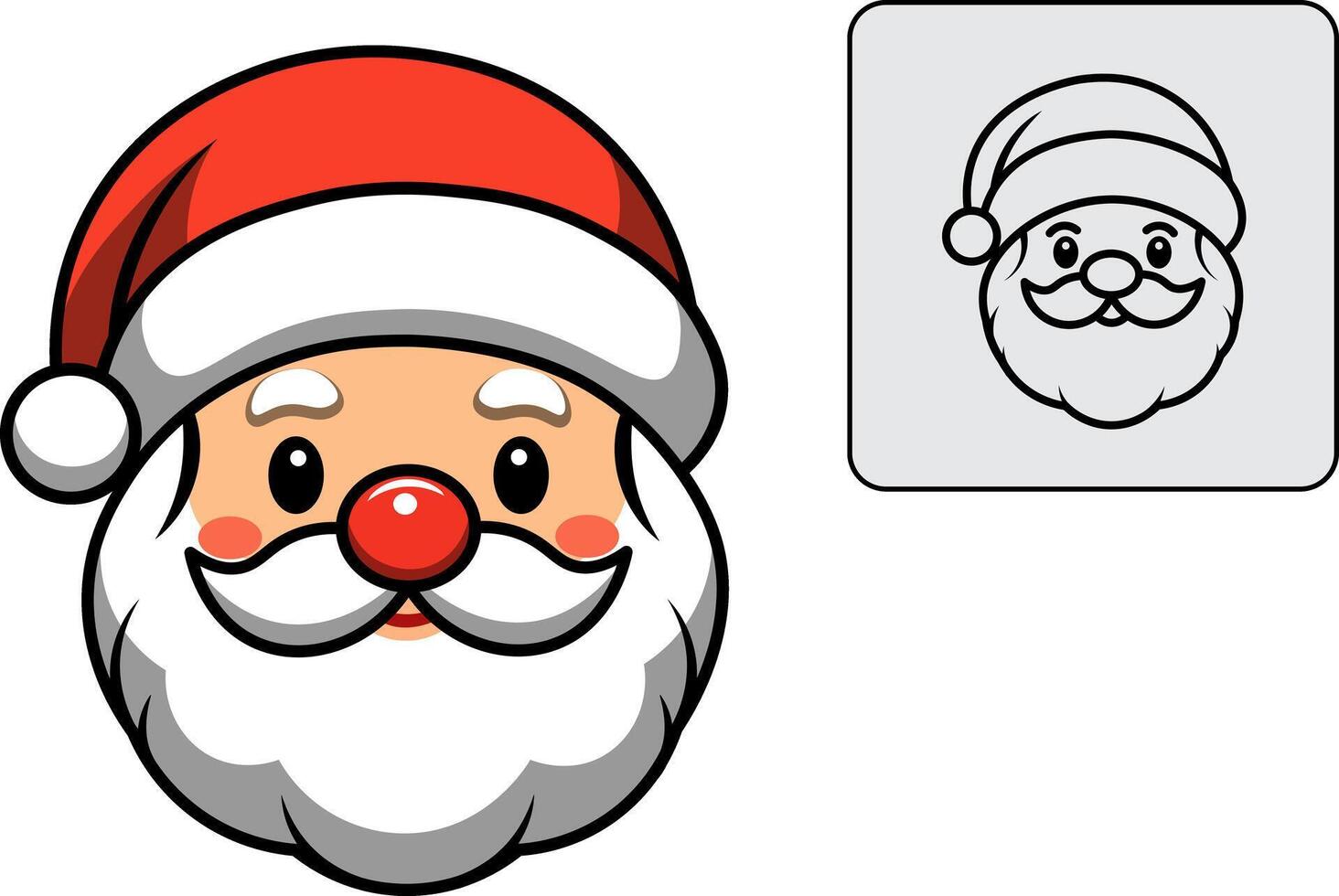 A stylized Santa head, ideal for a Christmas-themed blog post. vector