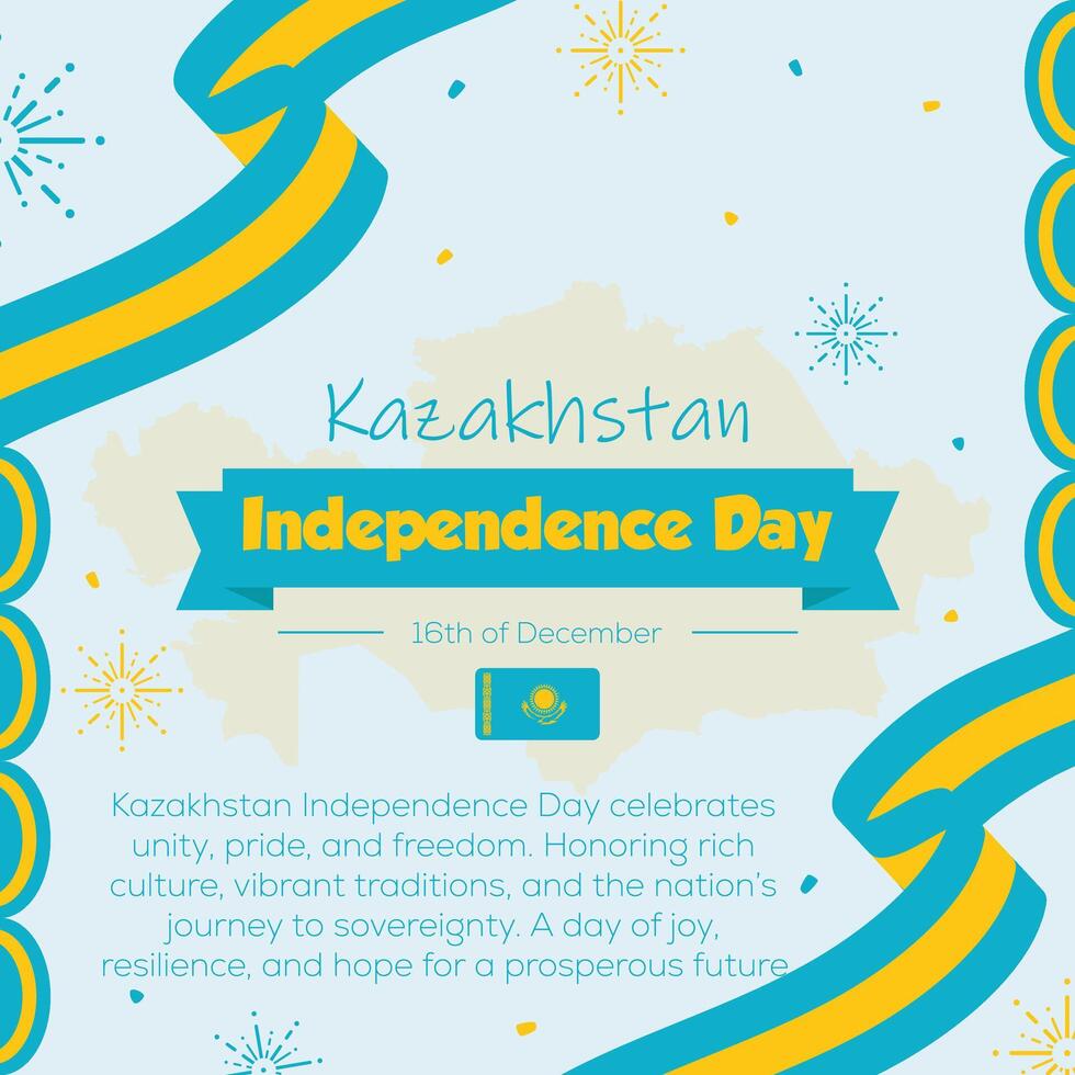 Kazakhstan independence day illustration vector