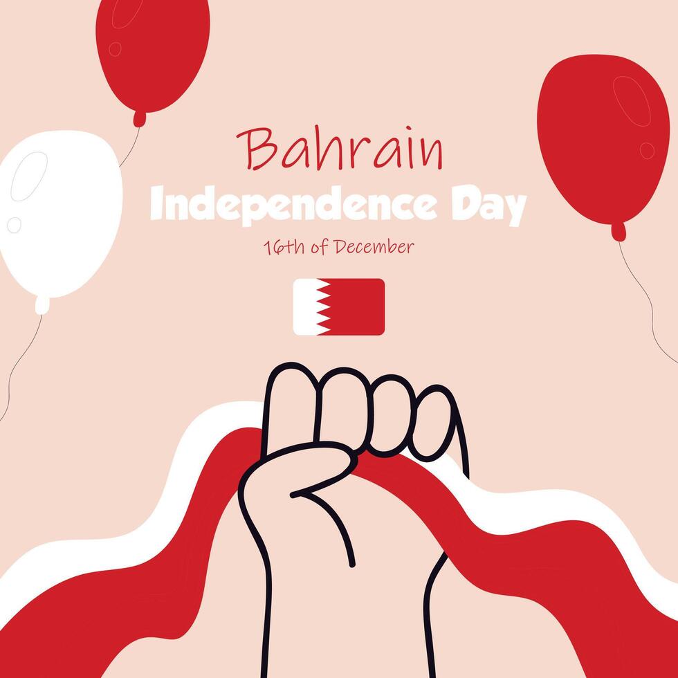 Bahrain independence day illustration vector