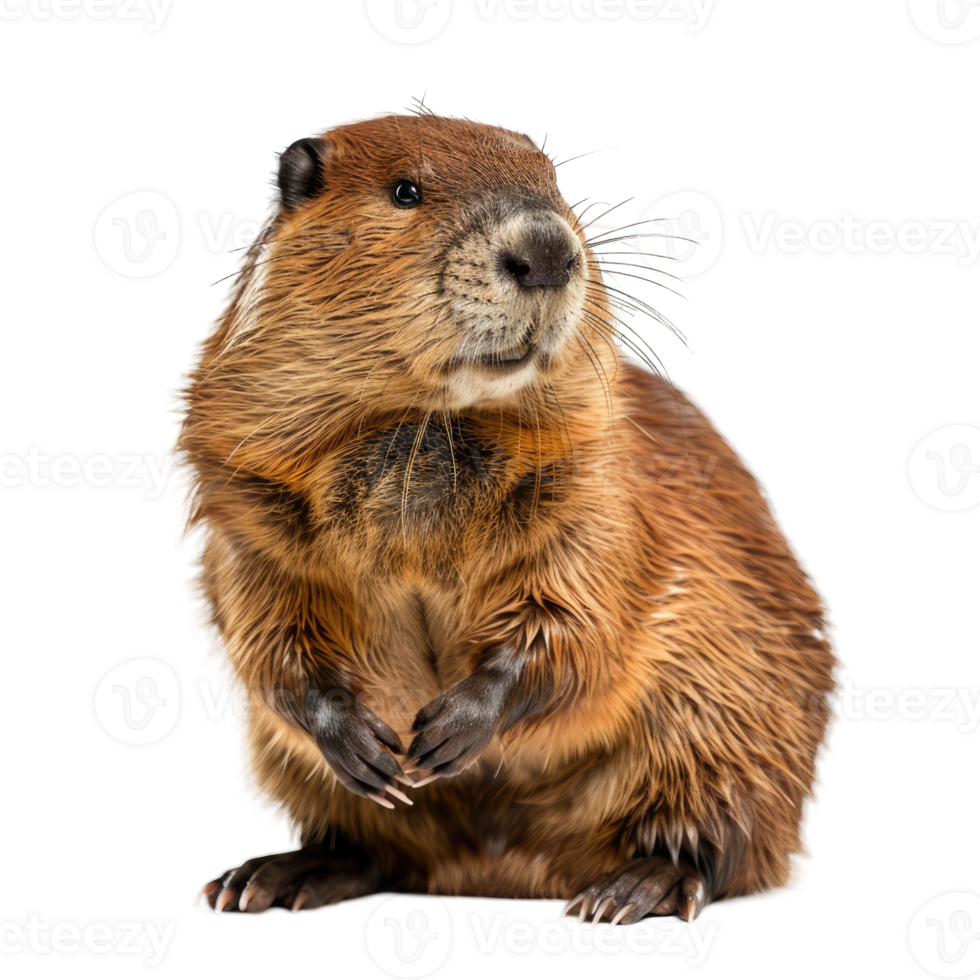 A beaver is sitting on the ground png