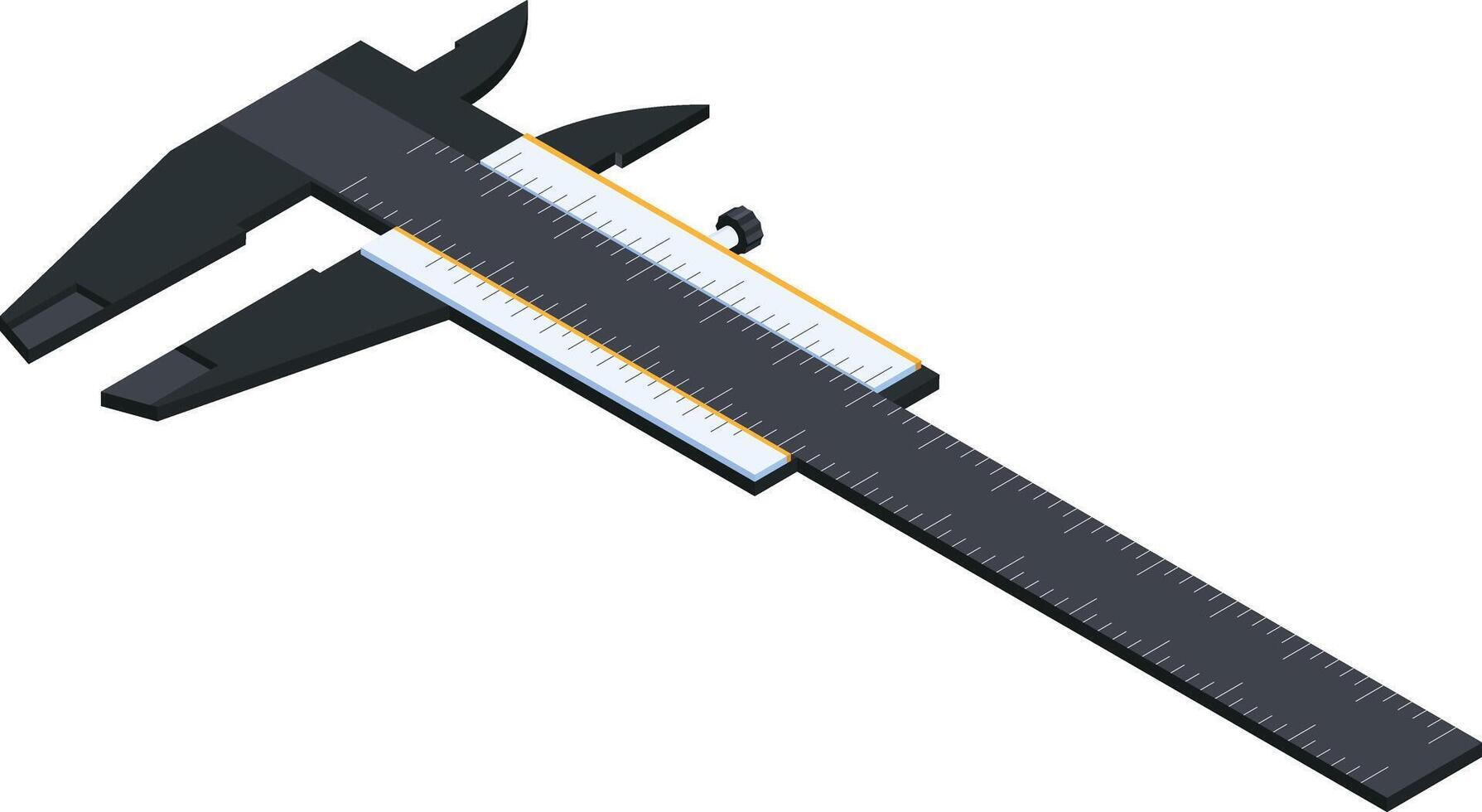 Vernier Caliper Isometric Icon vector