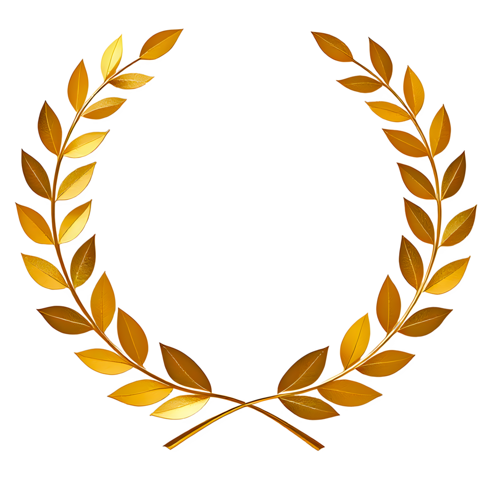 A Golden Laurel Wreath png