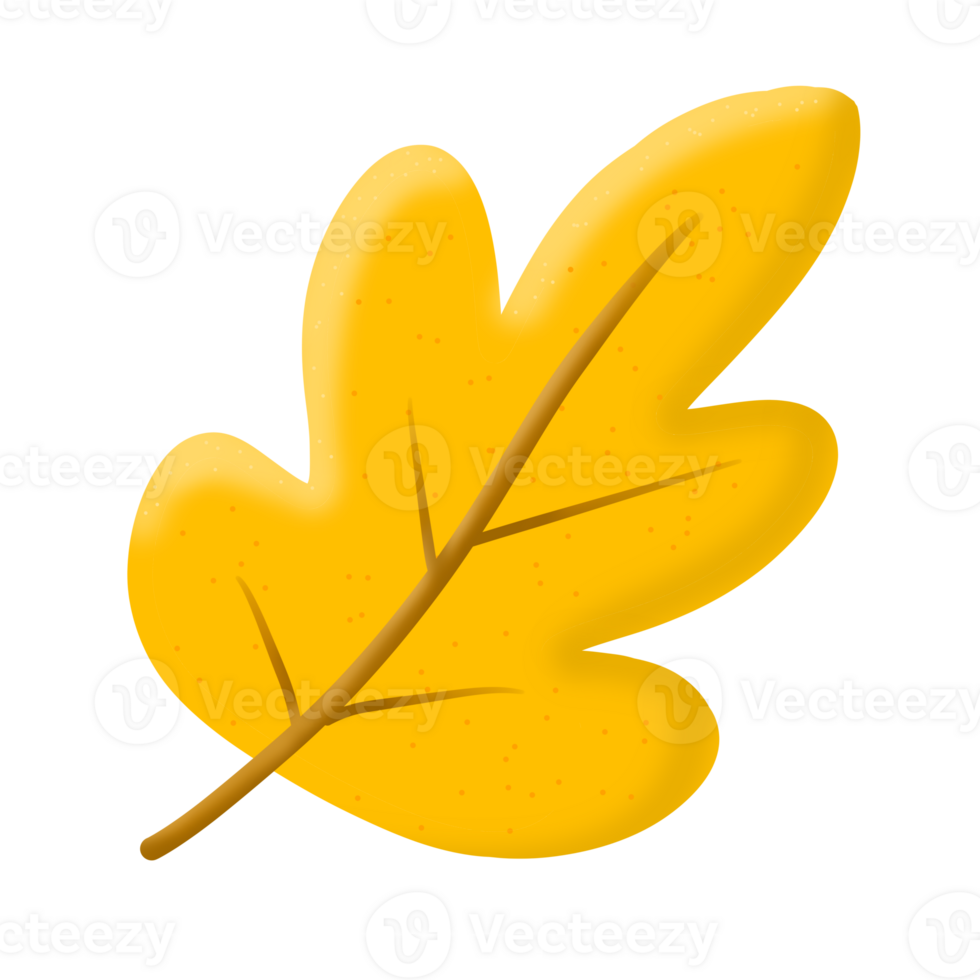 Yellow leaf illustration png