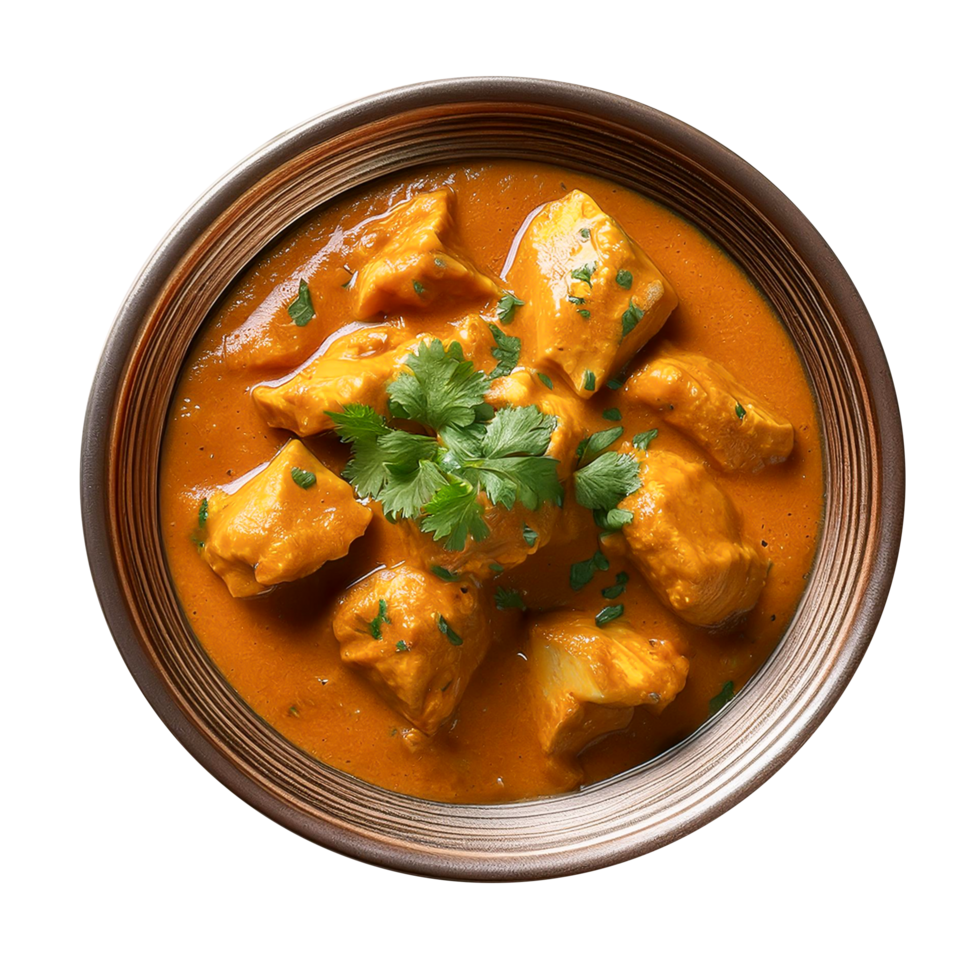 Indian Butter Chicken gravy on a transparent background png