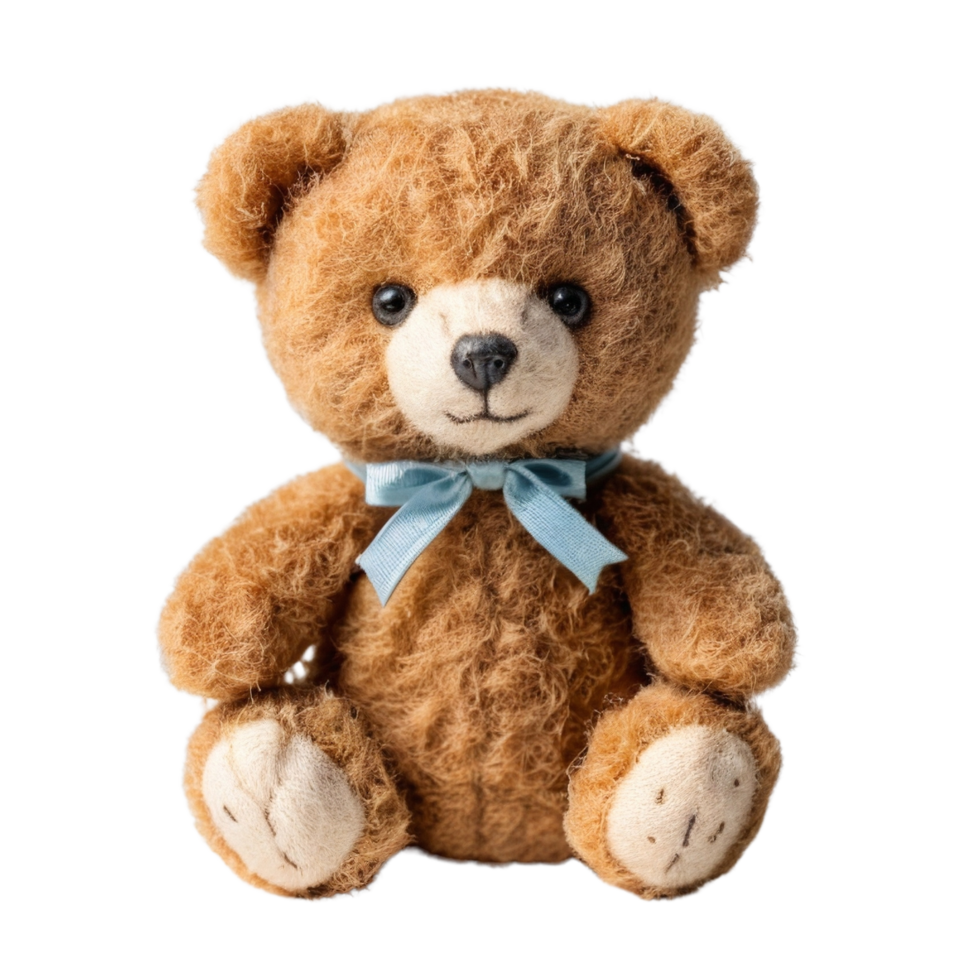 Cute brown teddy bear isolated on a transparent background png