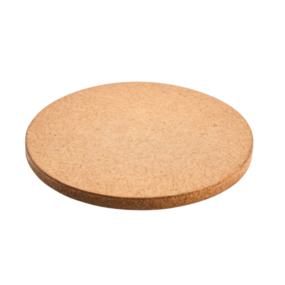 Round wooden coaster isometric view png