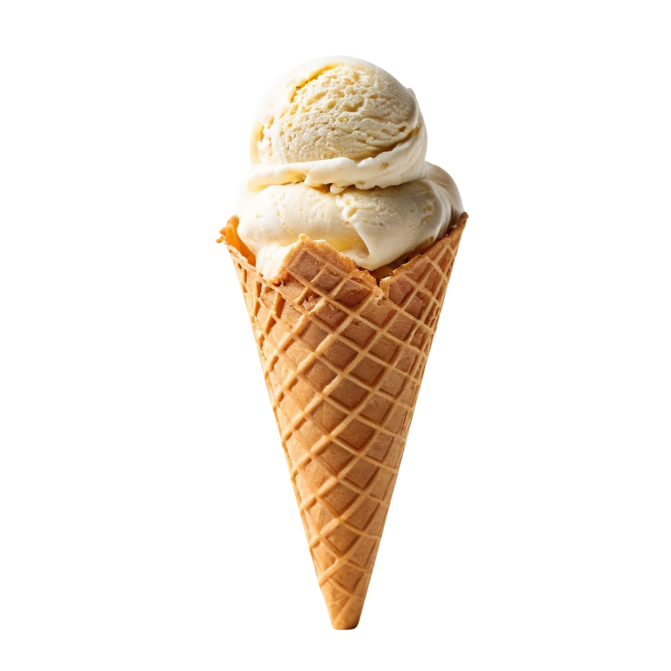 Ice cream on a cone isolated on a transparent background png