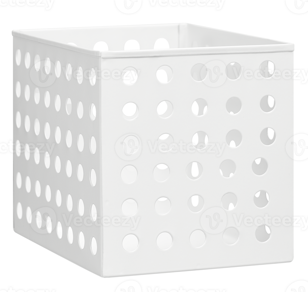 Rectangular box with holes around the box cut out isolated transparent background png