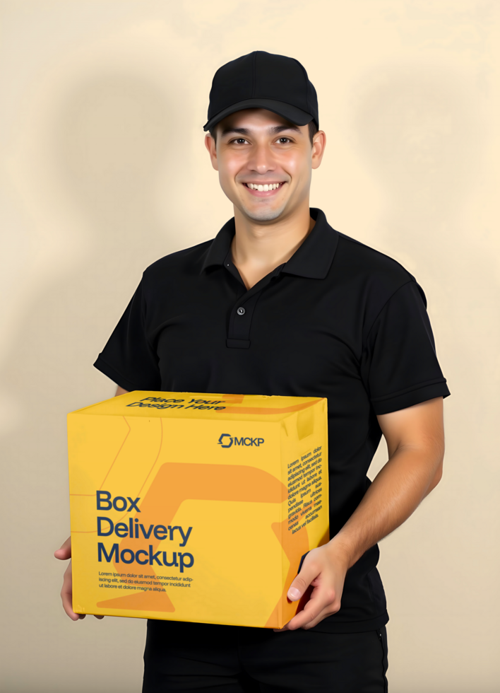 box package Cargo Branding Mockup psd